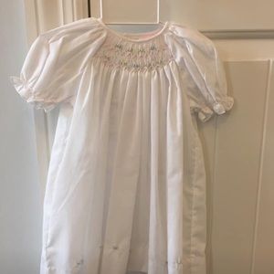 Newborn Embroidered White Dress
